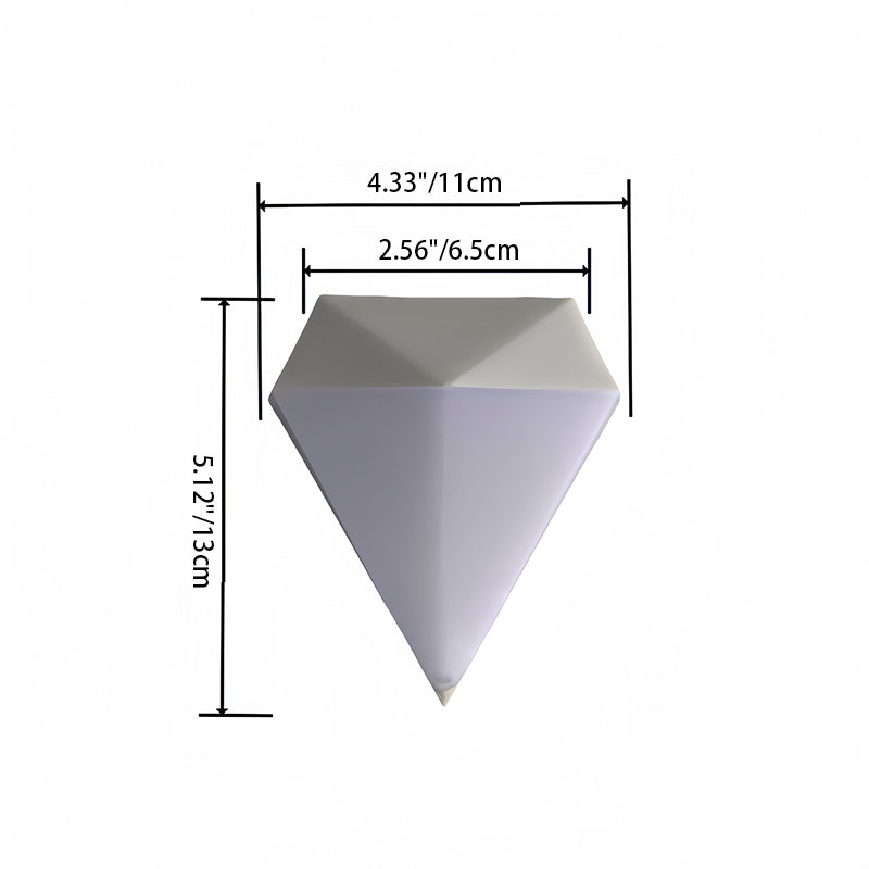 Creative Solar Waterproof PP Diamond LED Wall Sconce Lamp