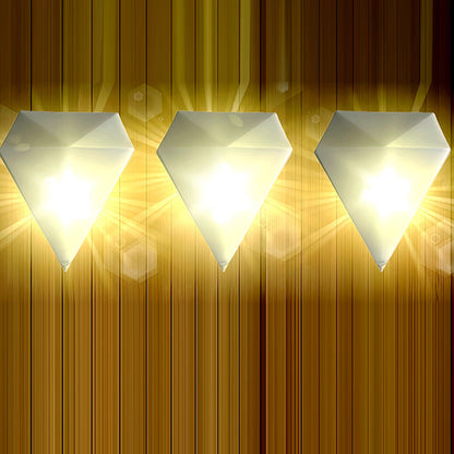 Creative Solar Waterproof PP Diamond LED Wall Sconce Lamp