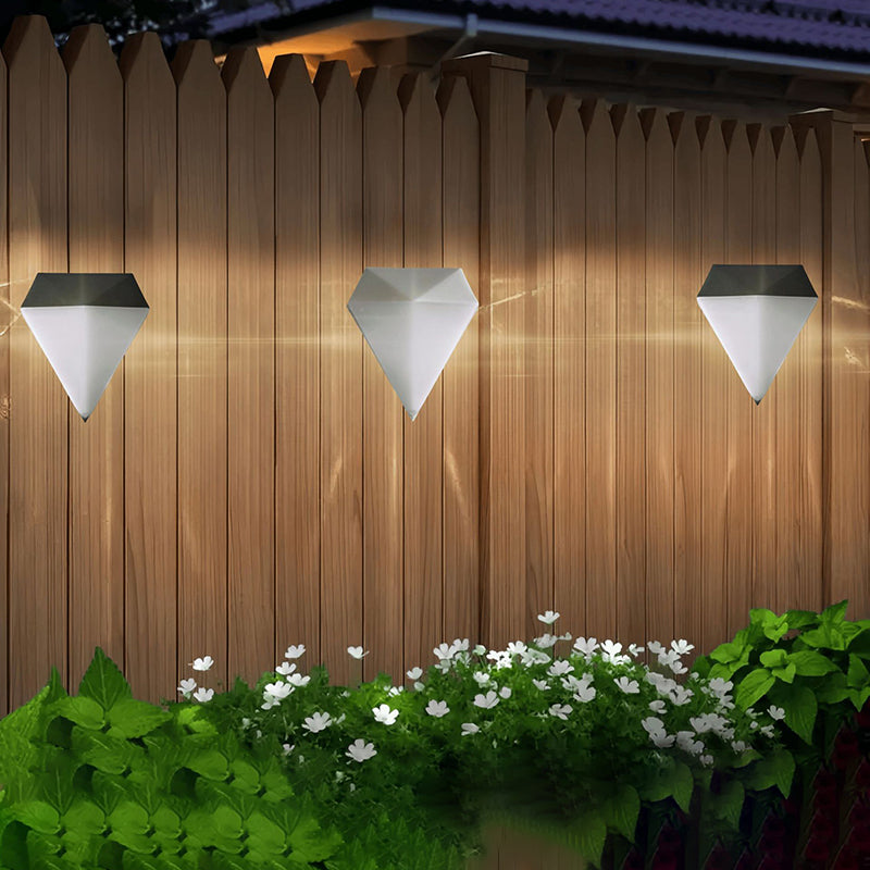 Creative Solar Waterproof PP Diamond LED Wall Sconce Lamp