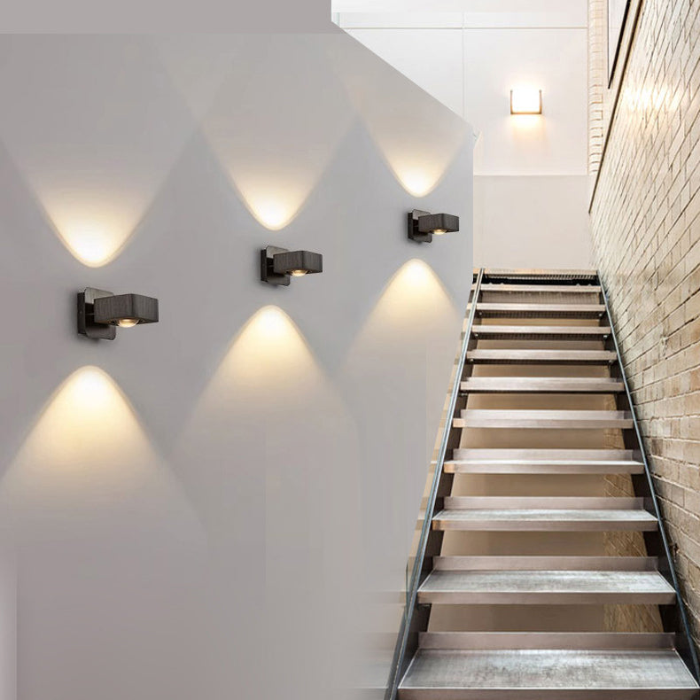 Minimalist Aluminum Square Rotatable LED Wall Sconce Lamp