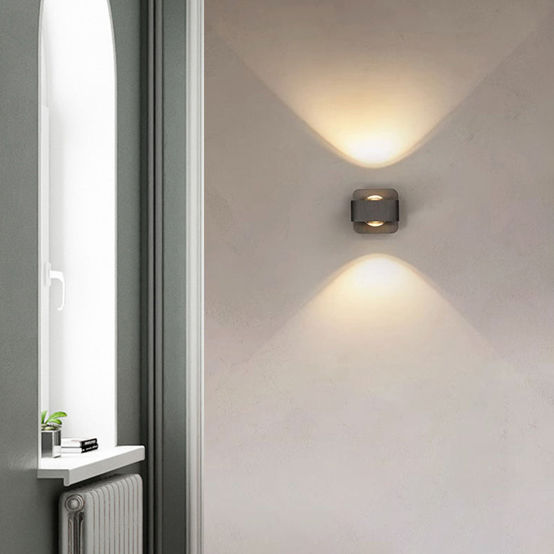 Minimalist Aluminum Square Rotatable LED Wall Sconce Lamp