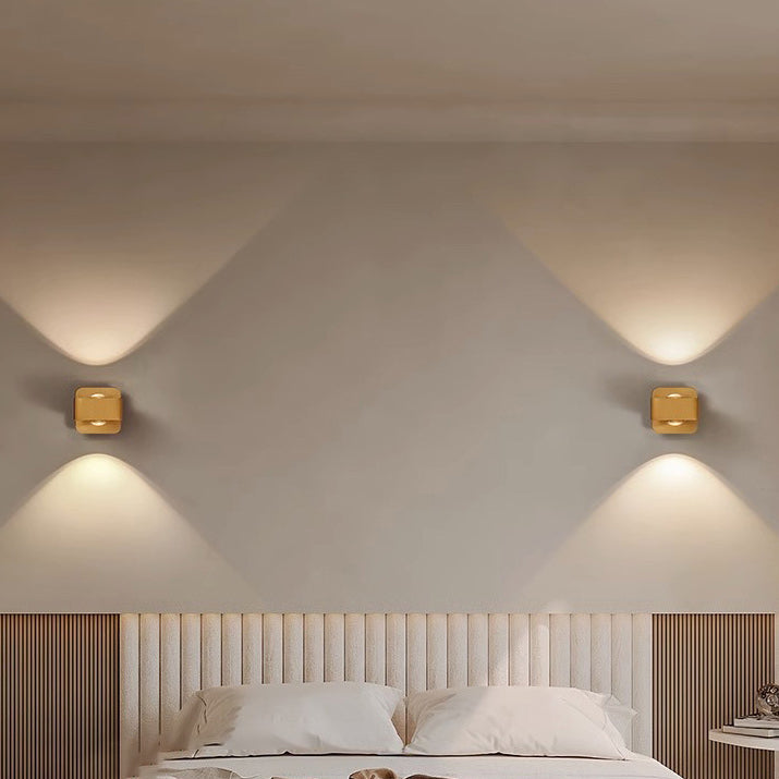 Minimalist Aluminum Square Rotatable LED Wall Sconce Lamp