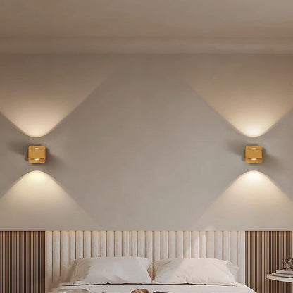Minimalist Aluminum Square Rotatable LED Wall Sconce Lamp