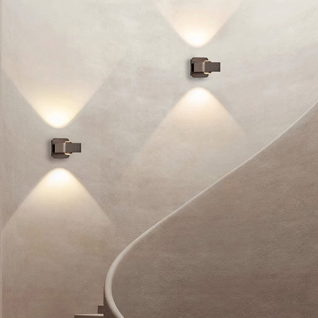 Minimalist Aluminum Square Rotatable LED Wall Sconce Lamp