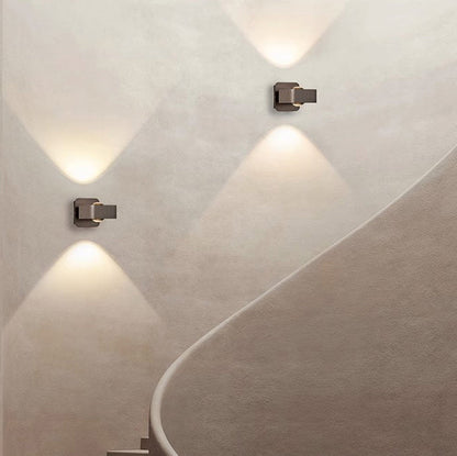 Minimalist Aluminum Square Rotatable LED Wall Sconce Lamp