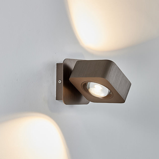 Minimalist Aluminum Square Rotatable LED Wall Sconce Lamp