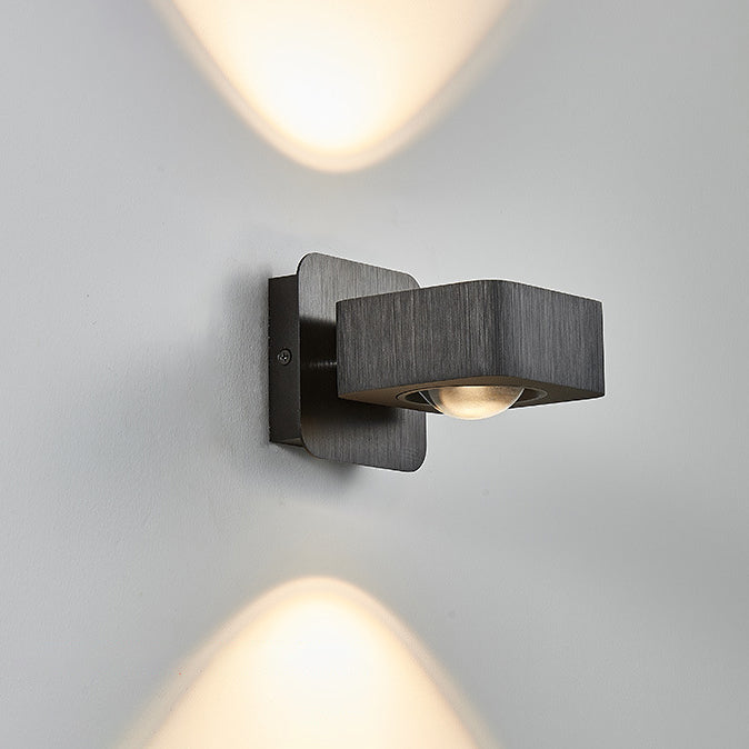 Minimalist Aluminum Square Rotatable LED Wall Sconce Lamp