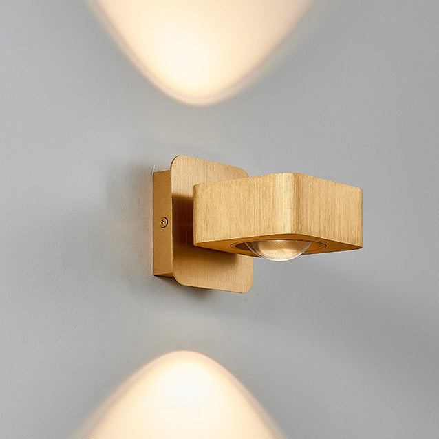 Minimalist Aluminum Square Rotatable LED Wall Sconce Lamp