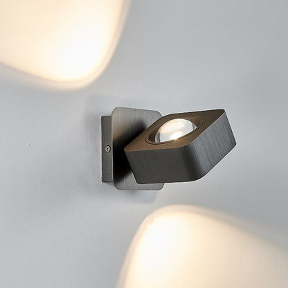 Minimalist Aluminum Square Rotatable LED Wall Sconce Lamp