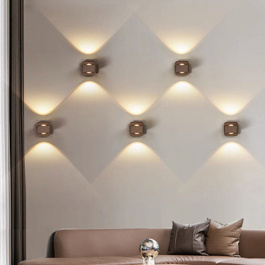 Minimalist Aluminum Square Rotatable LED Wall Sconce Lamp