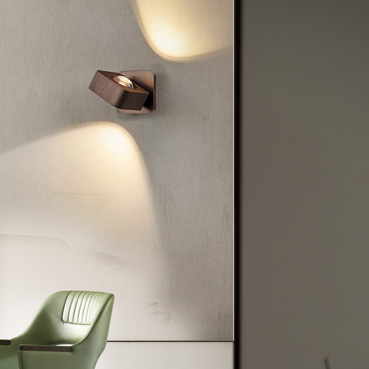 Minimalist Aluminum Square Rotatable LED Wall Sconce Lamp