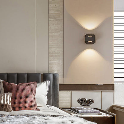 Minimalist Aluminum Square Rotatable LED Wall Sconce Lamp