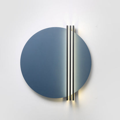 Scandinavian Aluminum Round Pinstripe LED Wall Sconce Lamp