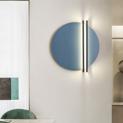 Scandinavian Aluminum Round Pinstripe LED Wall Sconce Lamp