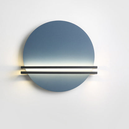 Scandinavian Aluminum Round Pinstripe LED Wall Sconce Lamp