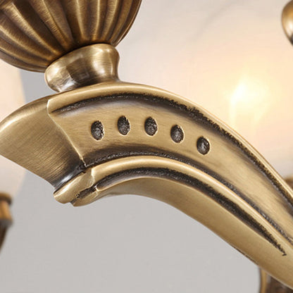 Copper Hardware Bell Floral 1/2 Light Wall Sconce Lamp