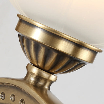 Copper Hardware Bell Floral 1/2 Light Wall Sconce Lamp