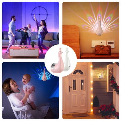 Rechargeable Projection LED Wall Sconce Lamp Night Light