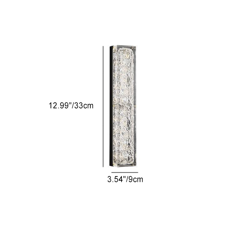 Copper Resin Rectangular Gold Foil LED Wall Sconce Lamp