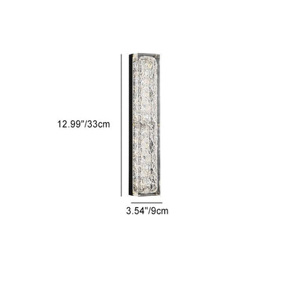 Copper Resin Rectangular Gold Foil LED Wall Sconce Lamp