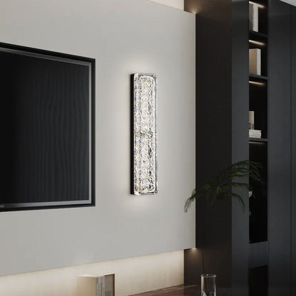 Copper Resin Rectangular Gold Foil LED Wall Sconce Lamp