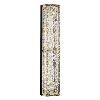 Copper Resin Rectangular Gold Foil LED Wall Sconce Lamp
