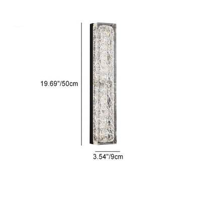 Copper Resin Rectangular Gold Foil LED Wall Sconce Lamp