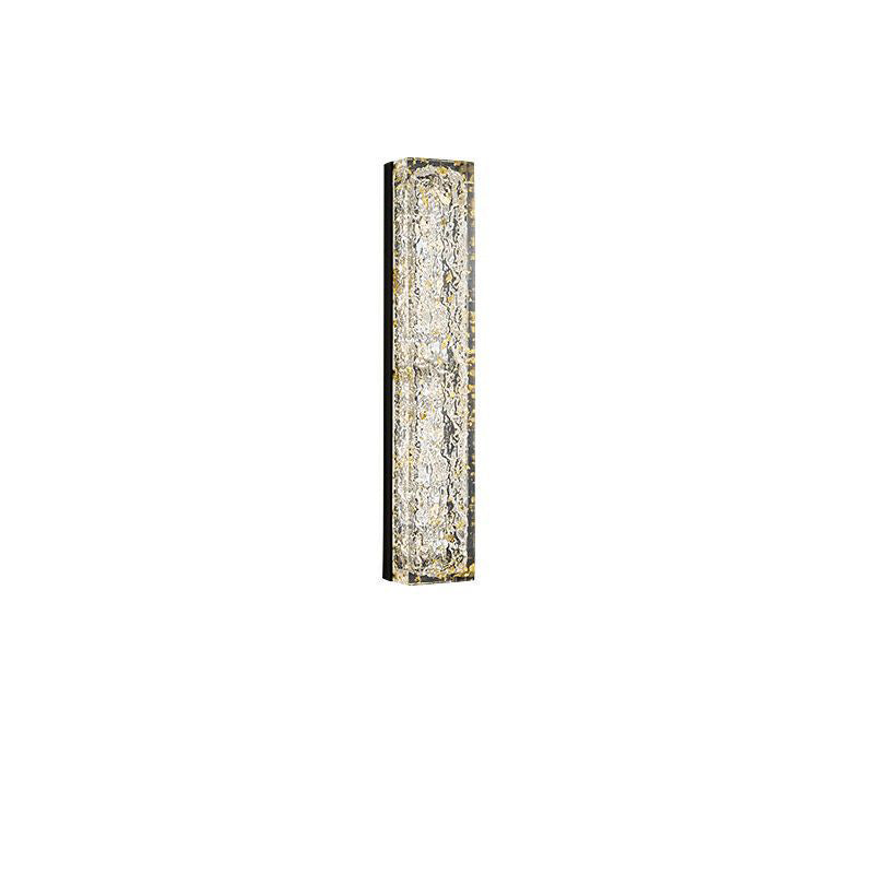 Copper Resin Rectangular Gold Foil LED Wall Sconce Lamp