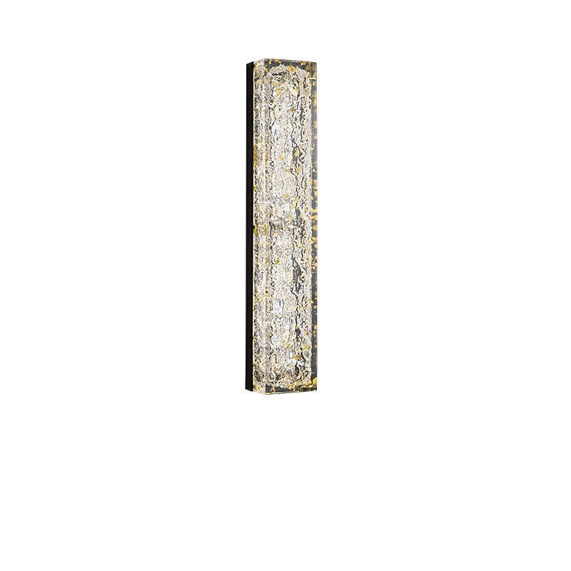 Copper Resin Rectangular Gold Foil LED Wall Sconce Lamp