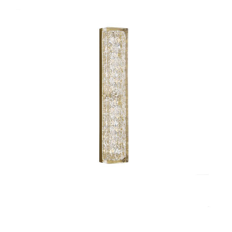 Copper Resin Rectangular Gold Foil LED Wall Sconce Lamp