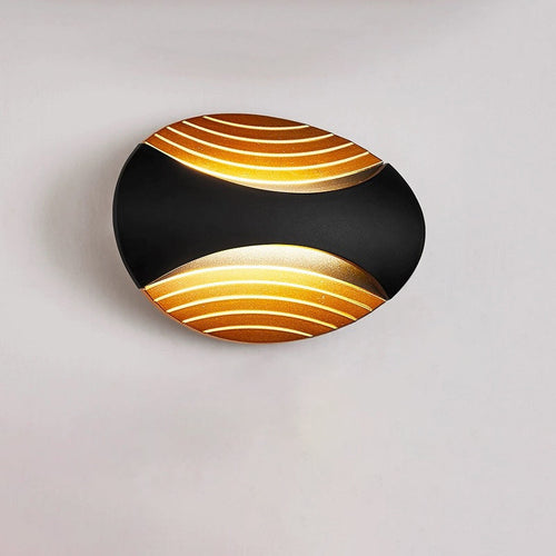 Simplicity Aluminum Elliptical Striped LED Wall Sconce Lamp