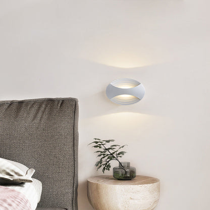 Simplicity Aluminum Elliptical Striped LED Wall Sconce Lamp