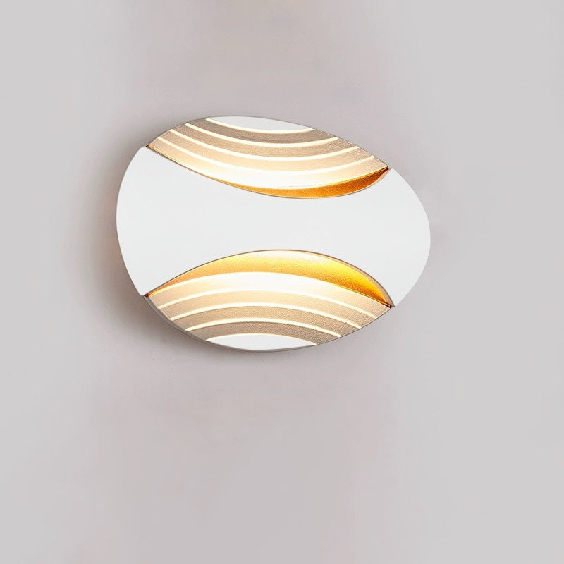 Simplicity Aluminum Elliptical Striped LED Wall Sconce Lamp