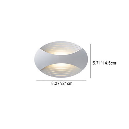 Simplicity Aluminum Elliptical Striped LED Wall Sconce Lamp