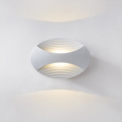 Simplicity Aluminum Elliptical Striped LED Wall Sconce Lamp