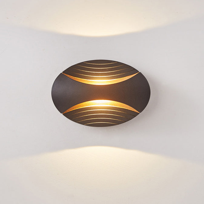 Simplicity Aluminum Elliptical Striped LED Wall Sconce Lamp