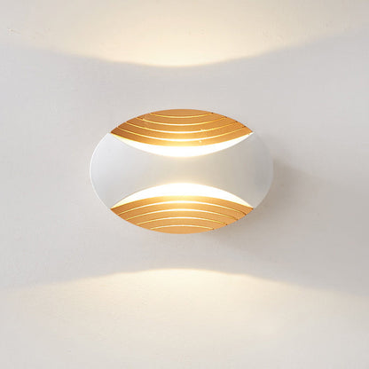 Simplicity Aluminum Elliptical Striped LED Wall Sconce Lamp