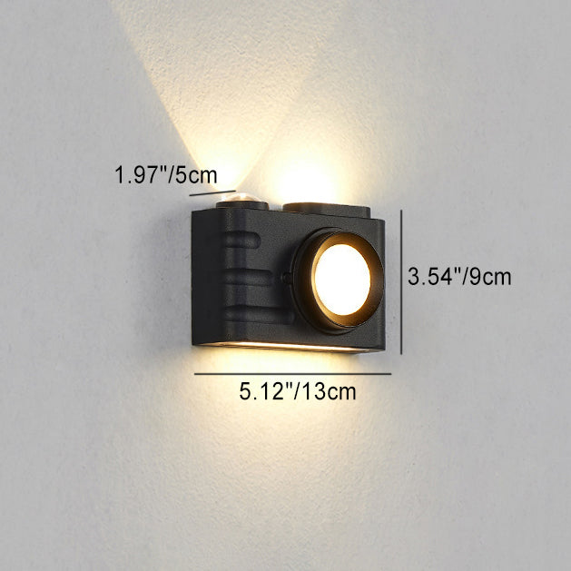 Waterproof Aluminum Camera Rectangular LED Wall Sconce Lamp