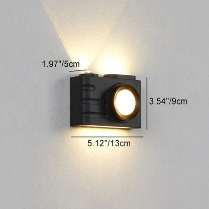 Waterproof Aluminum Camera Rectangular LED Wall Sconce Lamp