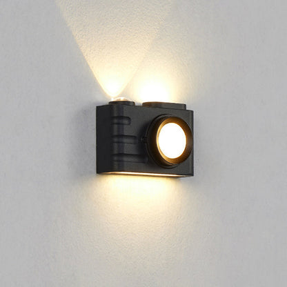 Waterproof Aluminum Camera Rectangular LED Wall Sconce Lamp