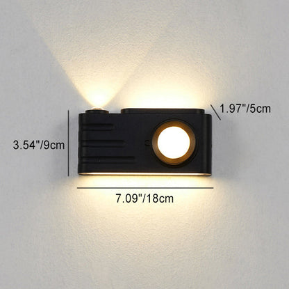 Waterproof Aluminum Camera Rectangular LED Wall Sconce Lamp