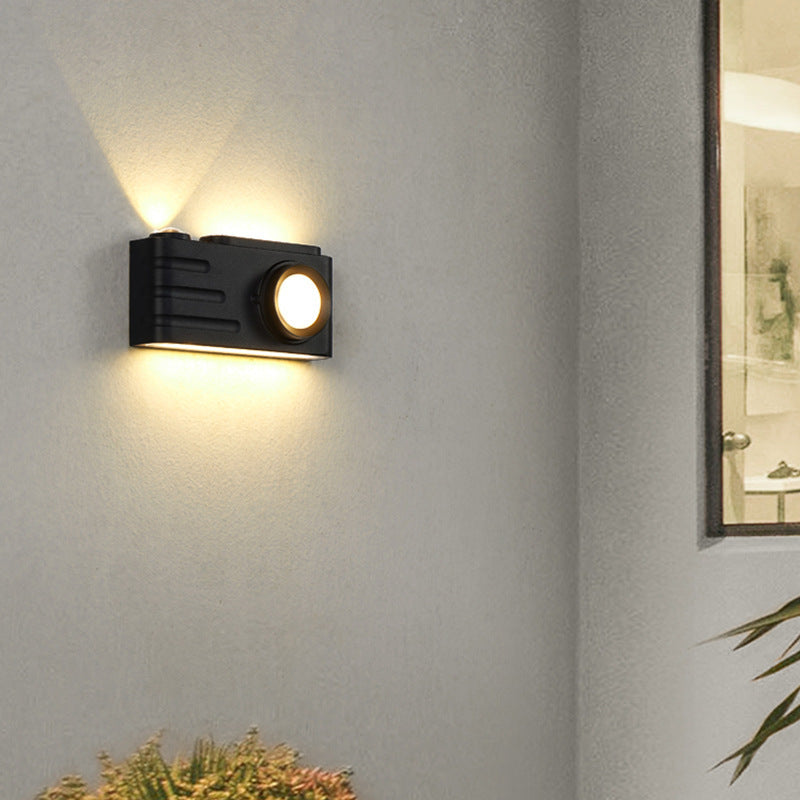 Waterproof Aluminum Camera Rectangular LED Wall Sconce Lamp
