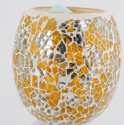 Boho Mosaic Cracked 1-Light Melting Wax Wall Sconce Lamp
