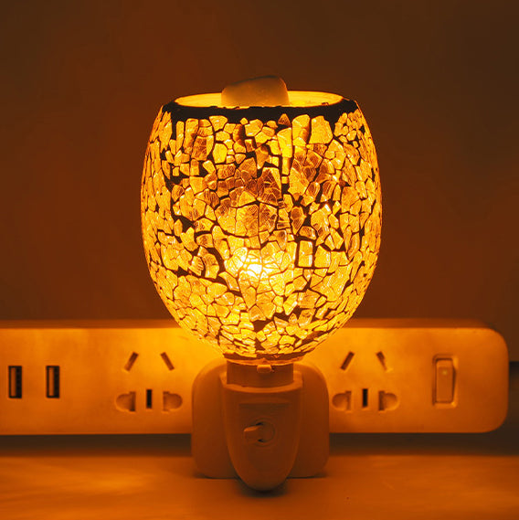 Boho Mosaic Cracked 1-Light Melting Wax Wall Sconce Lamp