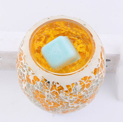 Boho Mosaic Cracked 1-Light Melting Wax Wall Sconce Lamp