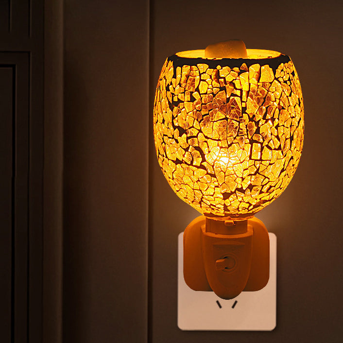 Boho Mosaic Cracked 1-Light Melting Wax Wall Sconce Lamp