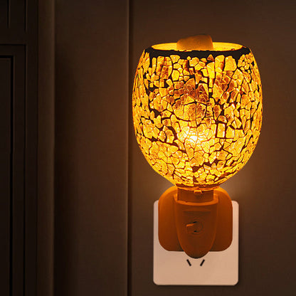 Boho Mosaic Cracked 1-Light Melting Wax Wall Sconce Lamp