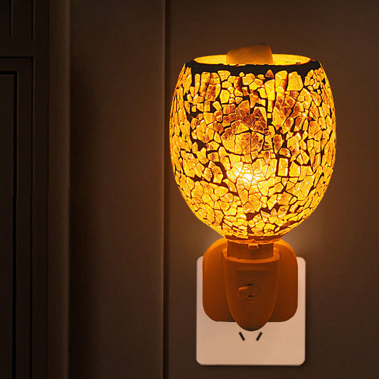 Boho Mosaic Cracked 1-Light Melting Wax Wall Sconce Lamp