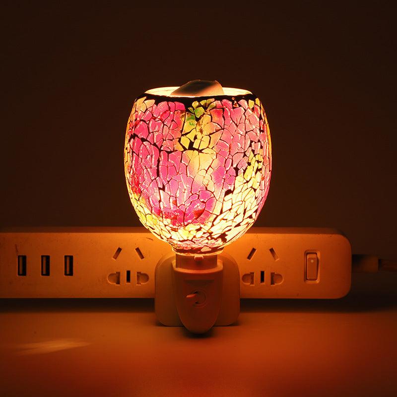 Boho Mosaic Cracked 1-Light Melting Wax Wall Sconce Lamp