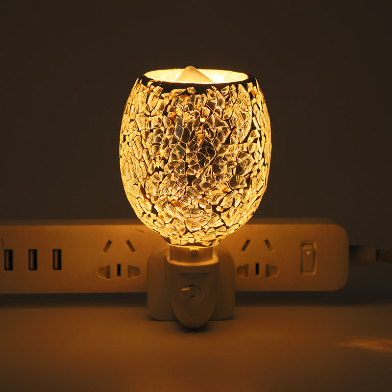 Boho Mosaic Cracked 1-Light Melting Wax Wall Sconce Lamp